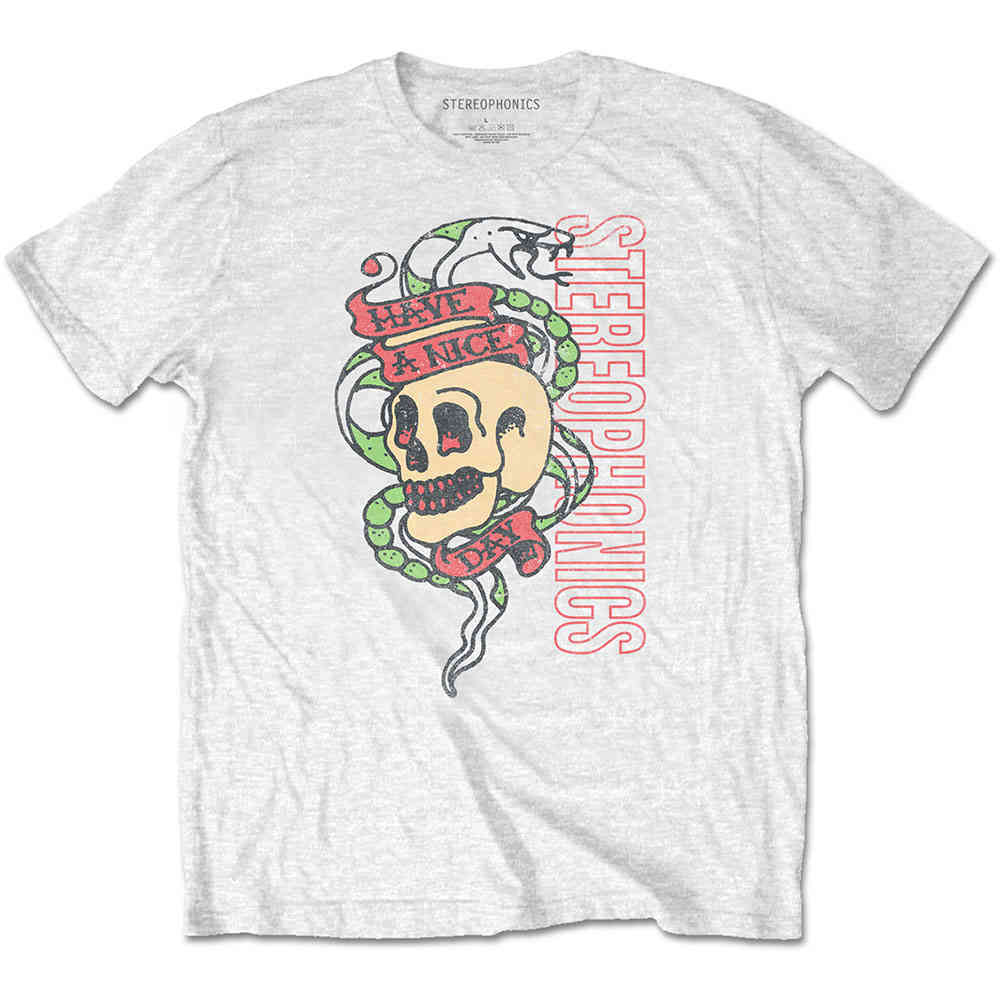 Stereophonics - Have A Nice Day Snake Tshirt Homme - Blanc